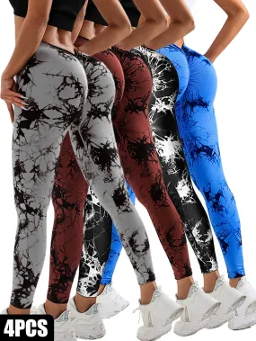 “4-Pack Women’s Scrunch Butt Lifting High-Waisted Workout Leggings”