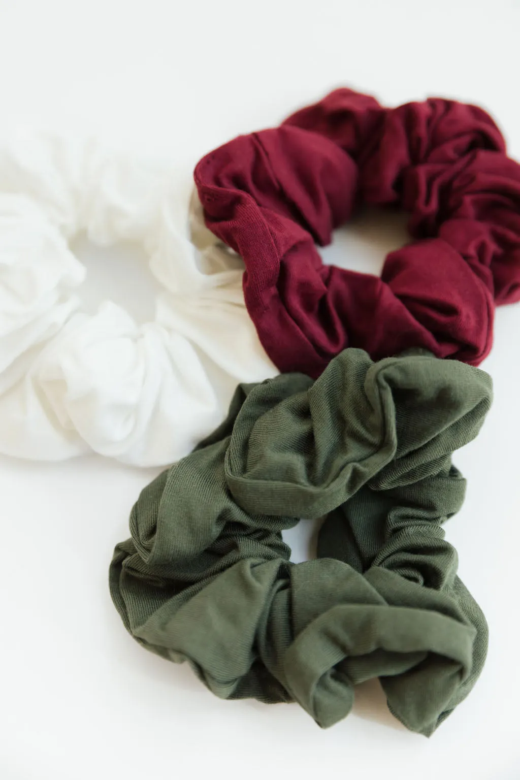 Bamboo Stretch-Knit Scrunchies