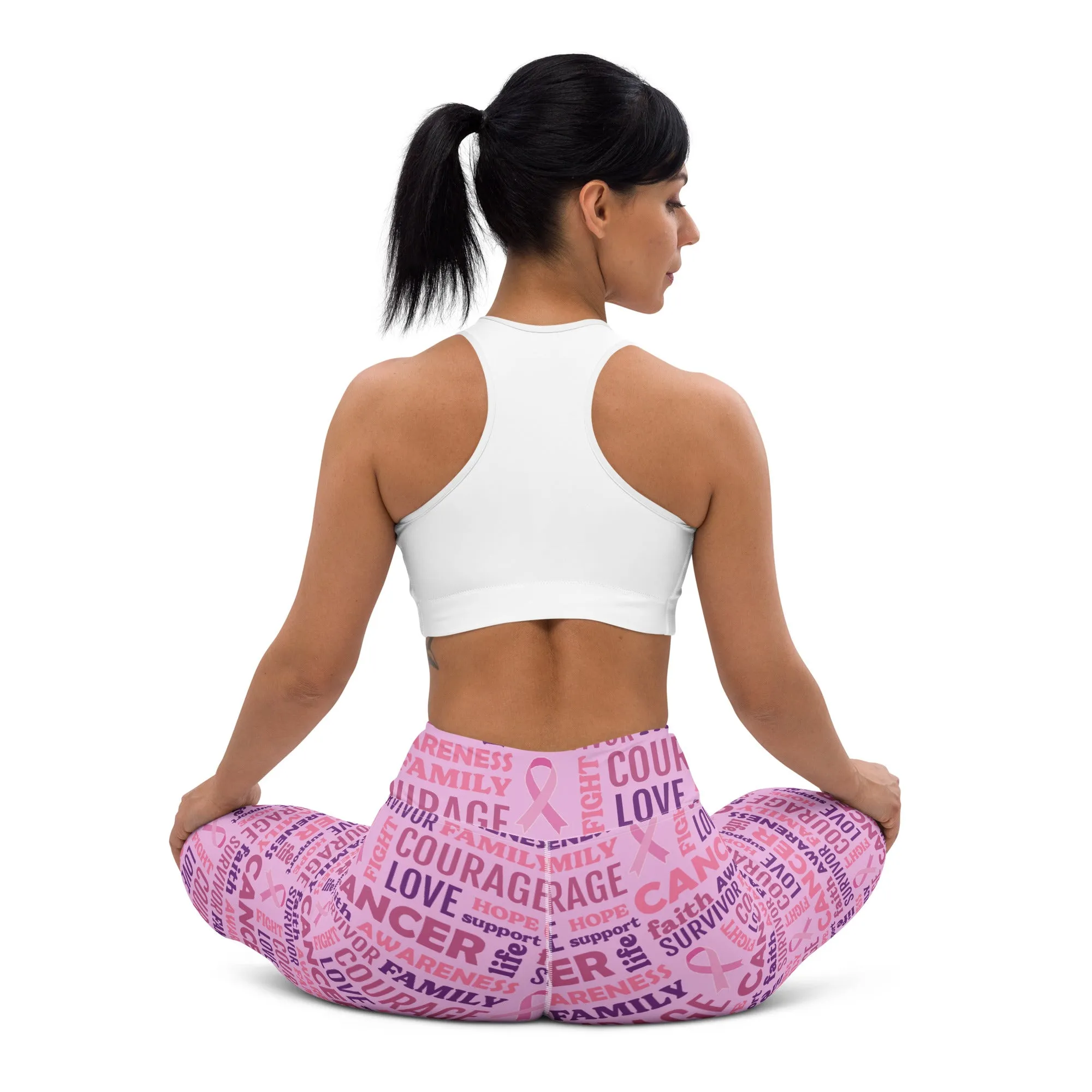 Breast Cancer Awareness Yoga Leggings