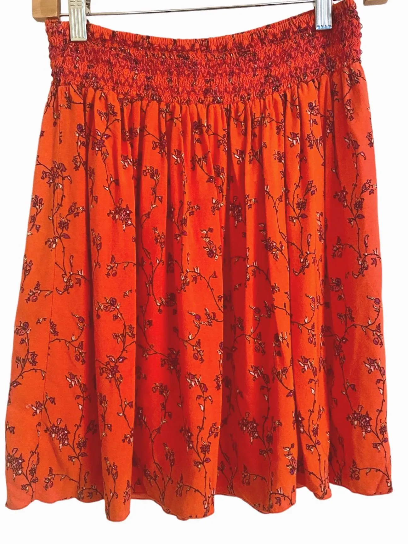 Bright Winter Floral Print Skirt