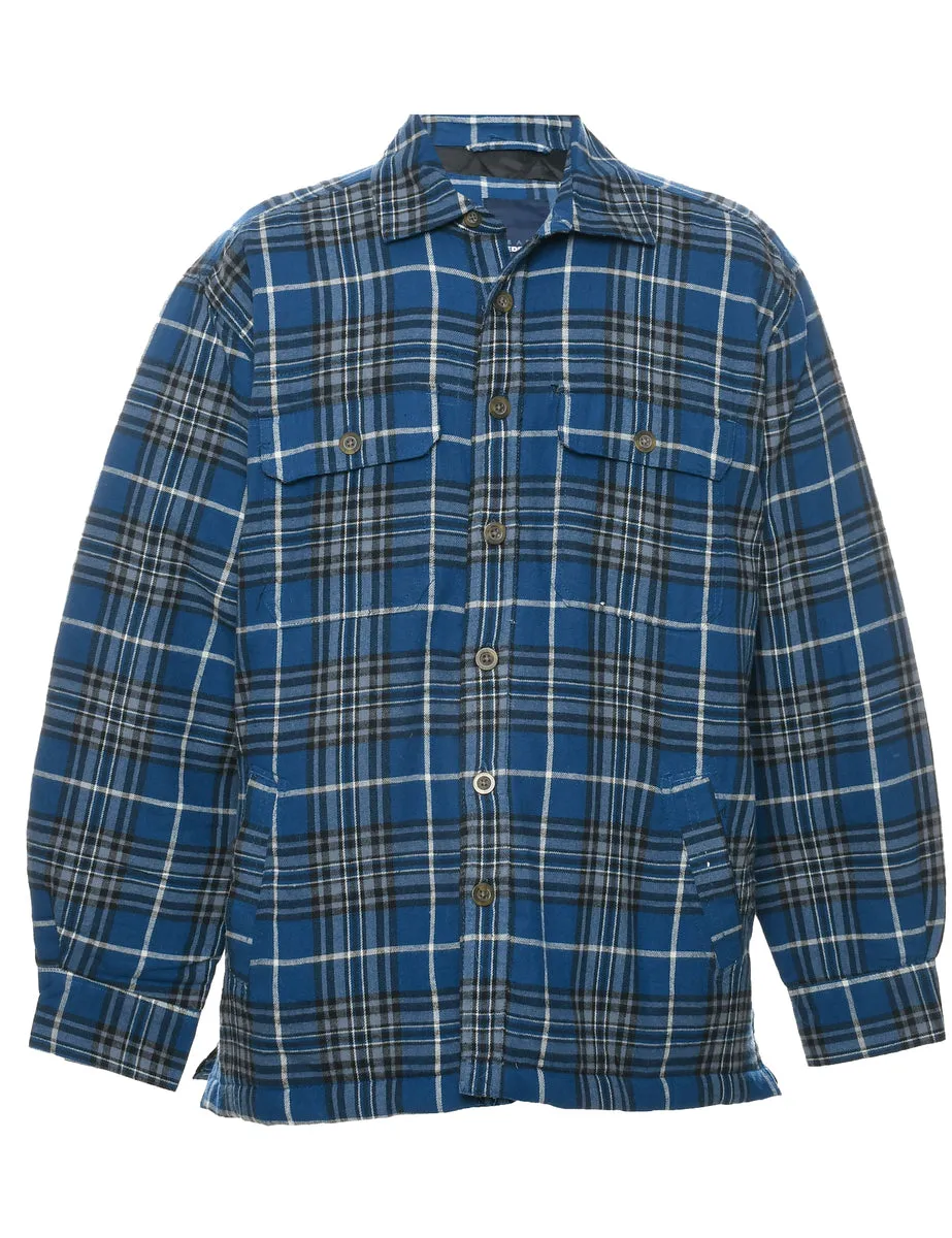 Checked Blue Jacket - L