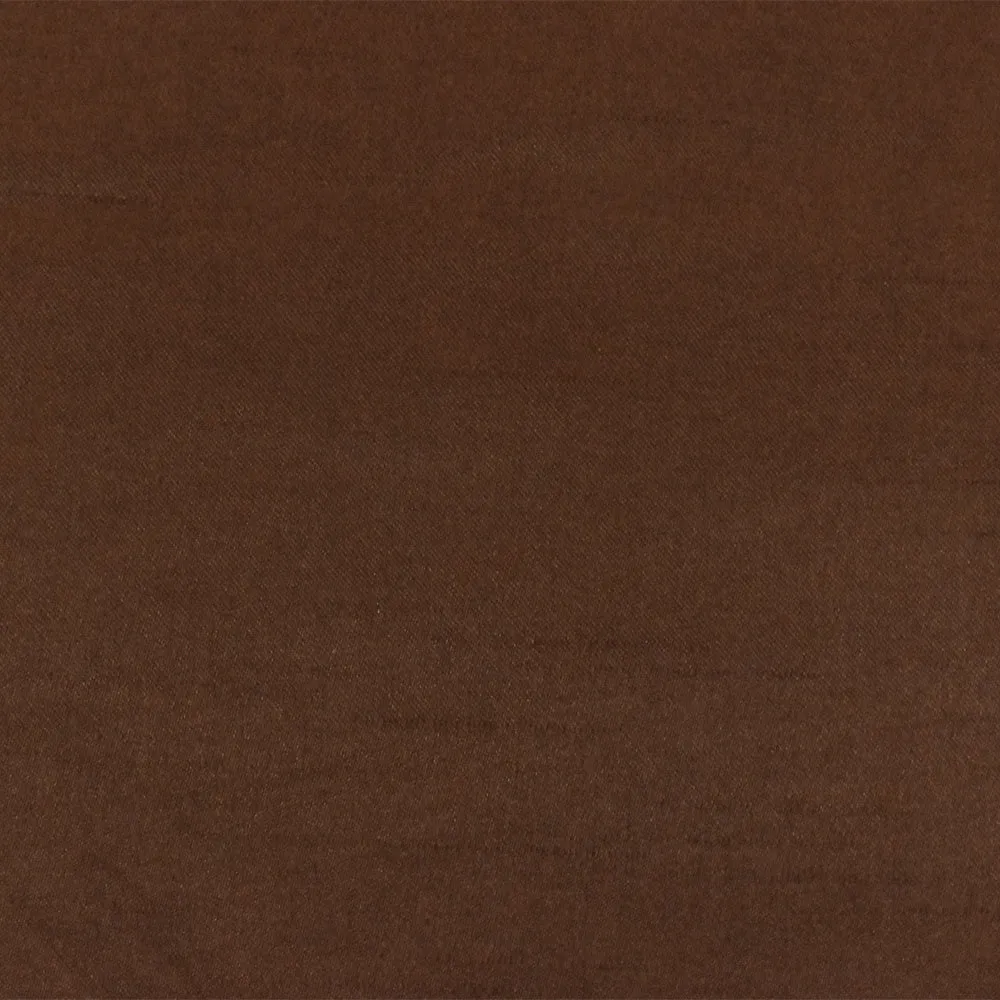 Coffee Brown Solid Poly Antique Satin Woven Fabric