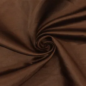 Coffee Brown Solid Poly Antique Satin Woven Fabric