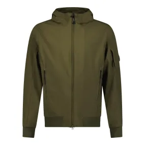 CP COMPANY SOFTSHELL ARM LENS JACKET KHAKI