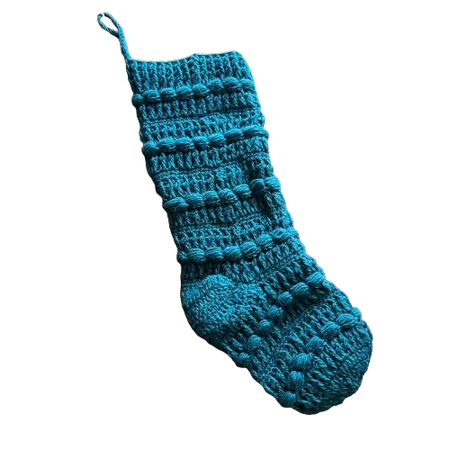 Crocheted Wool Knit Stocking