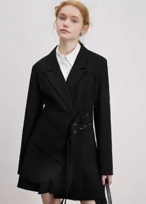 DOUBLE BELT MIDI JACKET