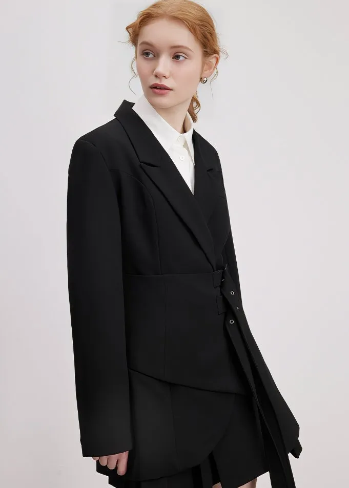 DOUBLE BELT MIDI JACKET