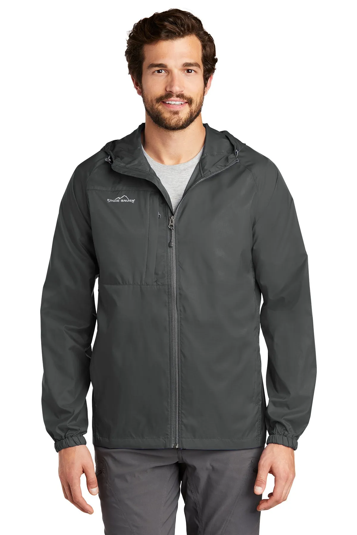 Eddie Bauer Custom Packable Wind Jackets, Grey Steel