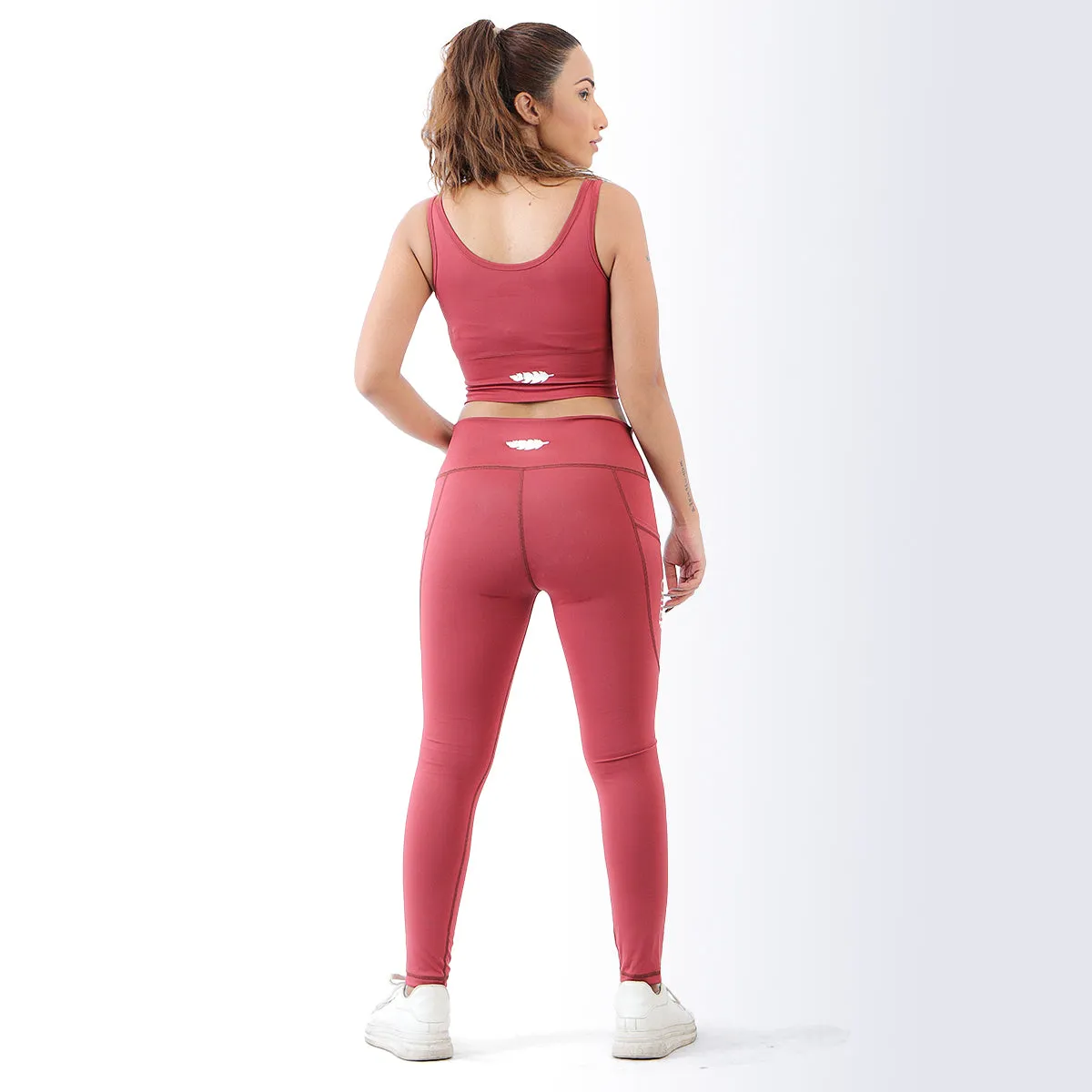 Enhance Sports Bra & Leggings Rosewood