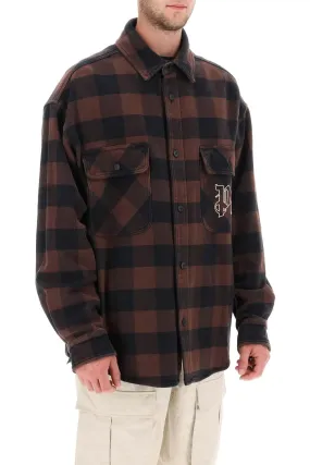 flannel overshirt with check motif