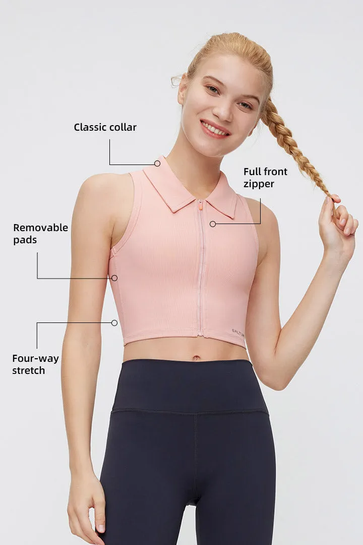 FlexEase™ Collared Crop Top