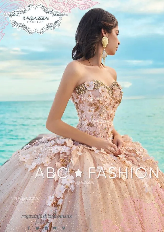 Floral 2 Piece Quinceanera Dress by Ragazza D08-508