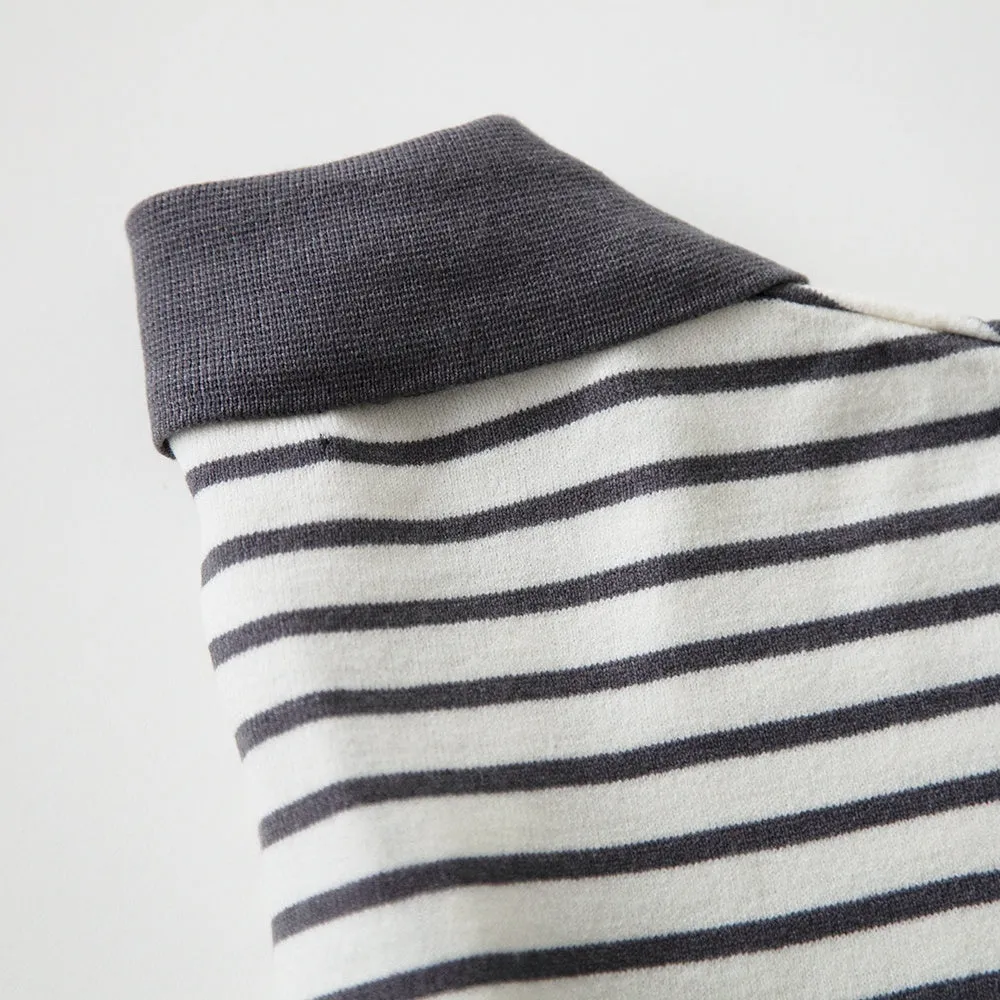 GORI Collared stripe knit