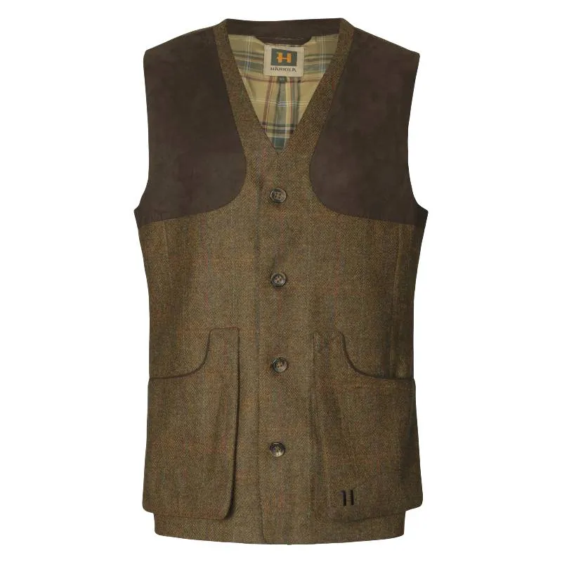 Harkila Kenmore Mens Tweed Shooting Waistcoat - Terragon Brown