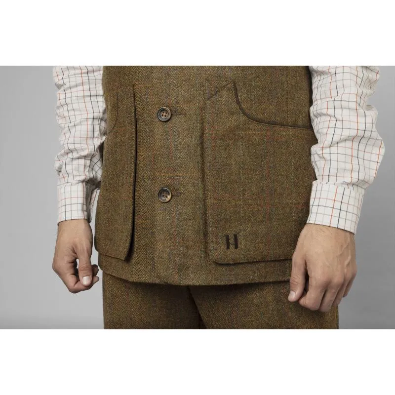 Harkila Kenmore Mens Tweed Shooting Waistcoat - Terragon Brown