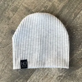 Heathered White | Cozy Ribbed Knit Beanie