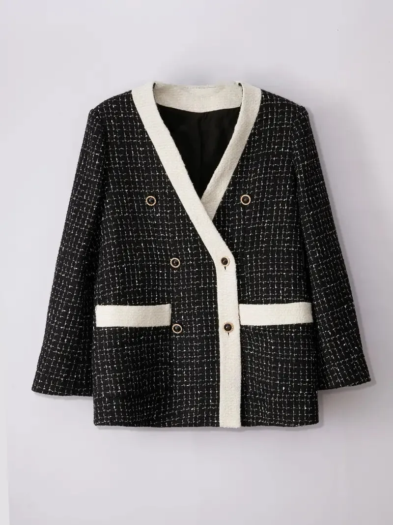 Ivyshape | Autumn/Winter Wool Blend Jacket for Women