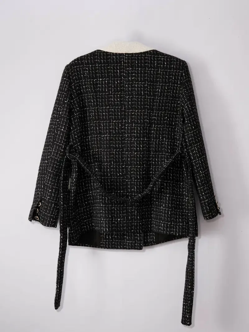 Ivyshape | Autumn/Winter Wool Blend Jacket for Women