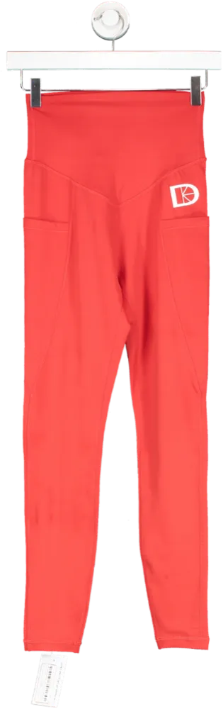 Latched Red Maternity & Postnatal Active Support Leggings UK XS