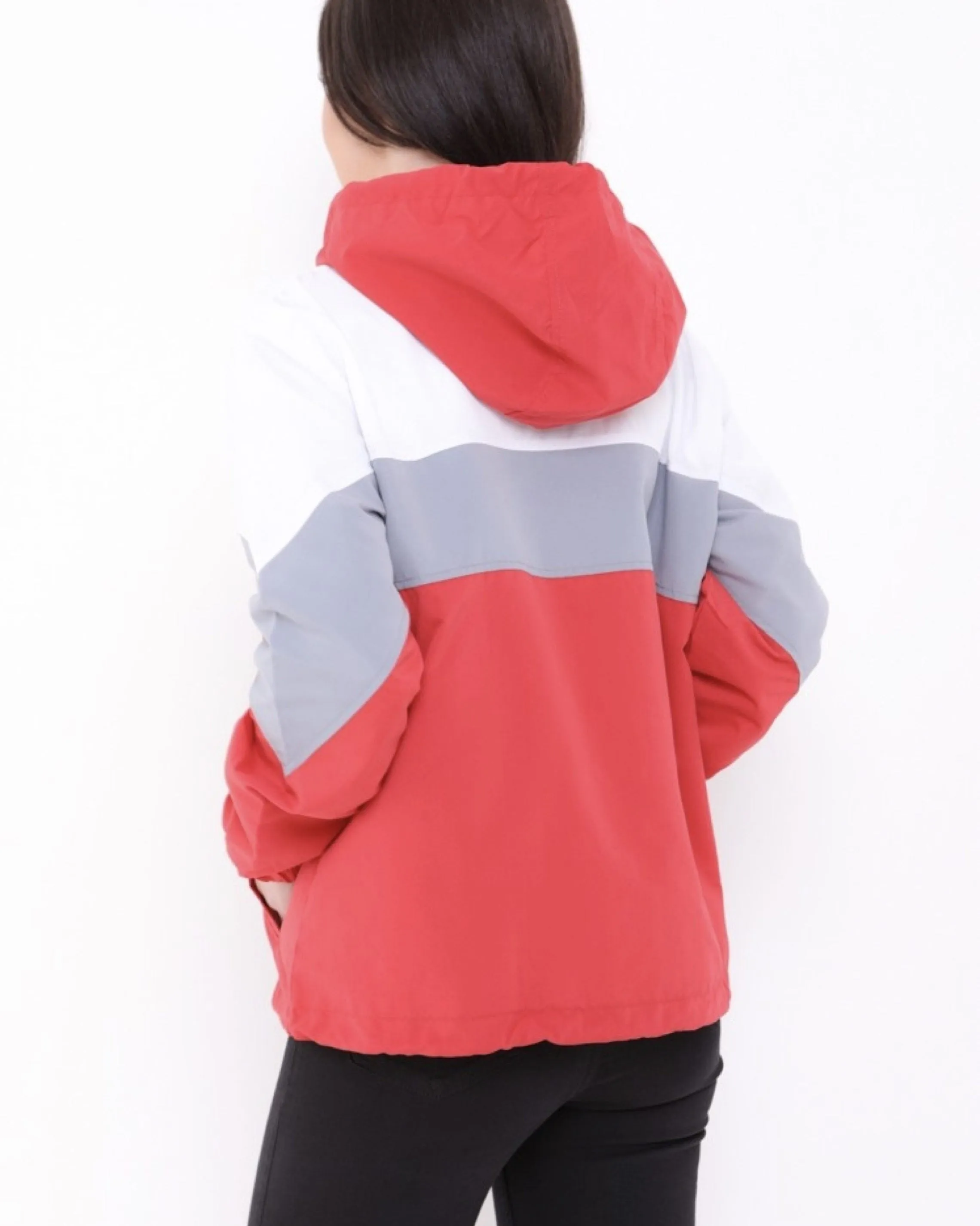 Leilani Colour Block Festival Jacket In Red