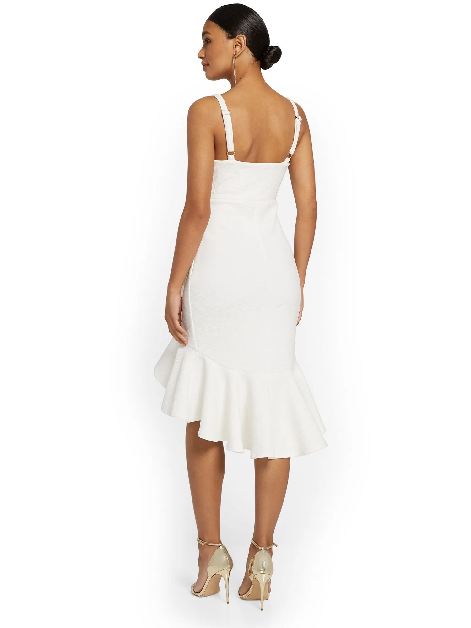 Lena Asymmetric Ruffle-Hem Dress - Brands We Love