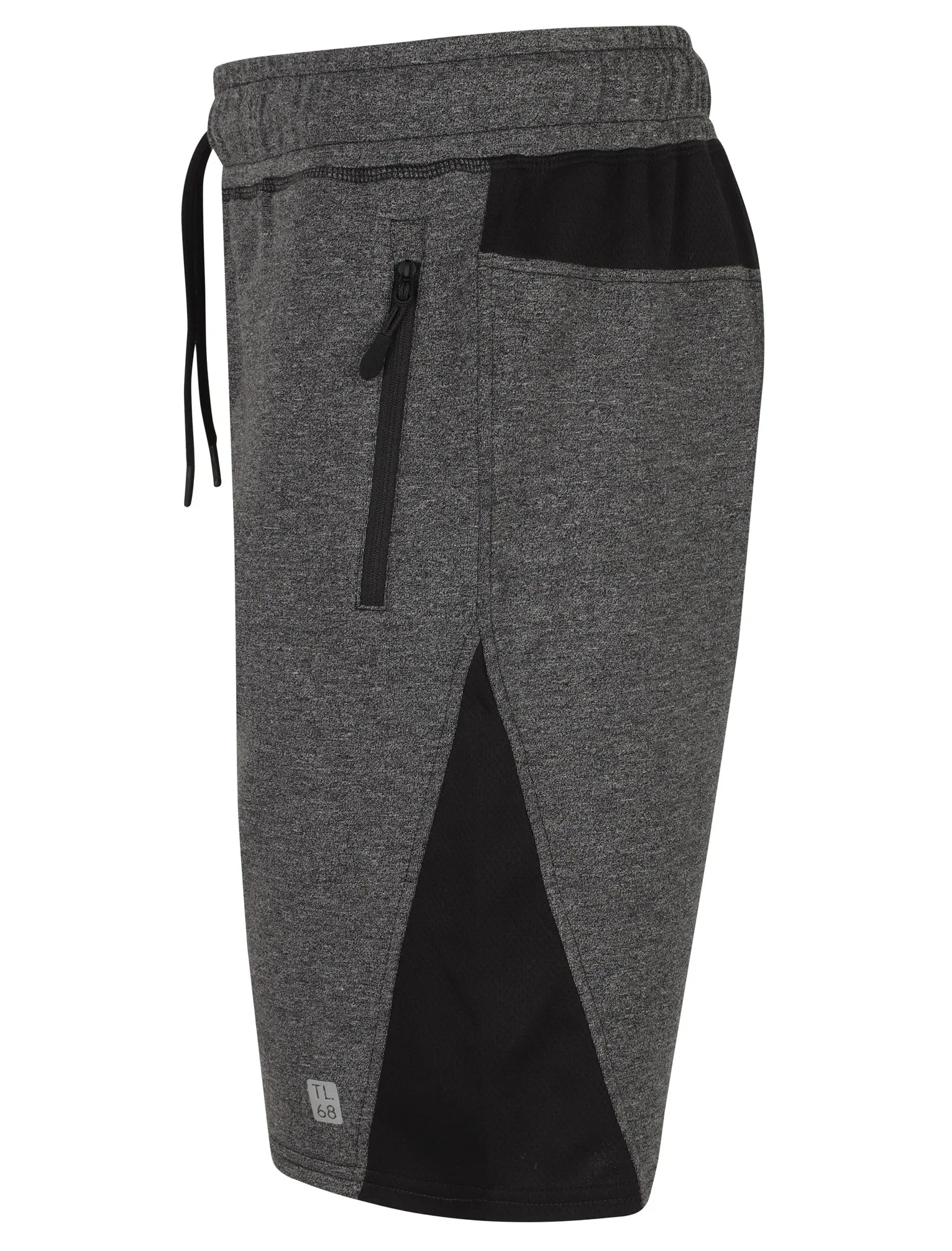 Lewis Mesh Panel Jogger Shorts In Black / White Grindle - Tokyo Laundry Active