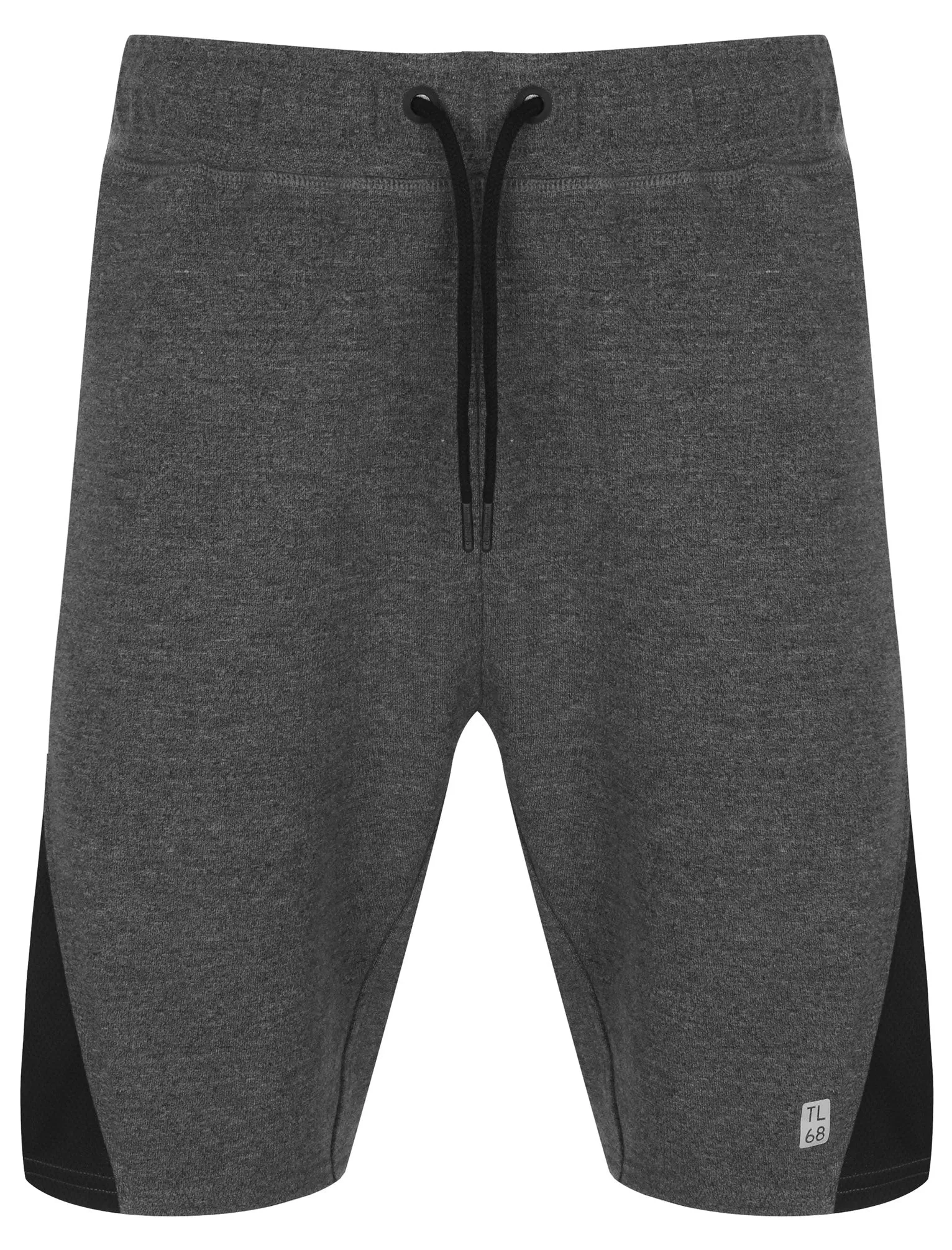 Lewis Mesh Panel Jogger Shorts In Black / White Grindle - Tokyo Laundry Active