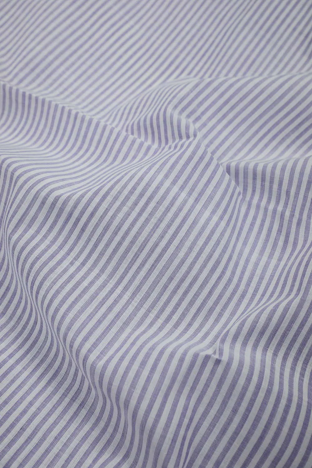 Light Purple & Cream Stripe Mangalagiri Cotton Fabric