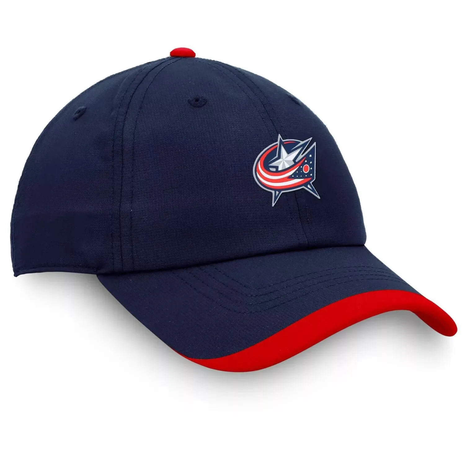 Men's Branded Navy Blue Columbus Fanatics Authentic Pro Rink Pinnacle Jackets adjustable hat