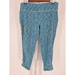 Mossimo Supply Womens Sz XXL Cropped Compression Leggings Light Blue Spacedye