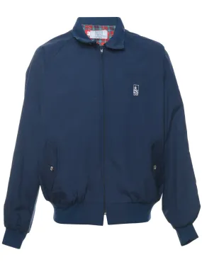 Navy Zip-Front Nylon Jacket - XL