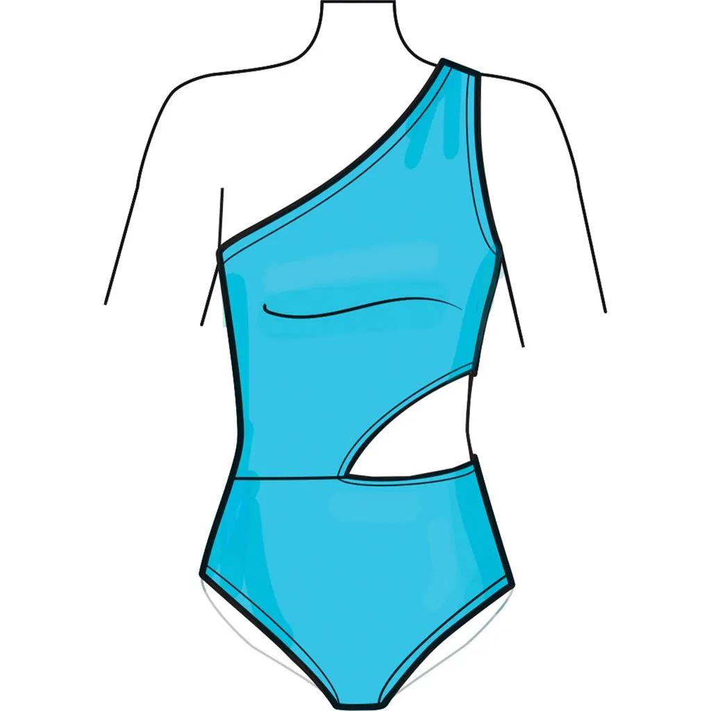 New Look Sewing Pattern N6734 Misses' Swimsuit and Wrap Skirt