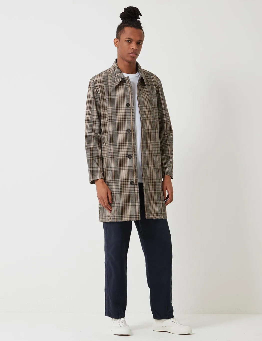 Norse Projects Thor Compact Twill Mac - Tan/Brown Check