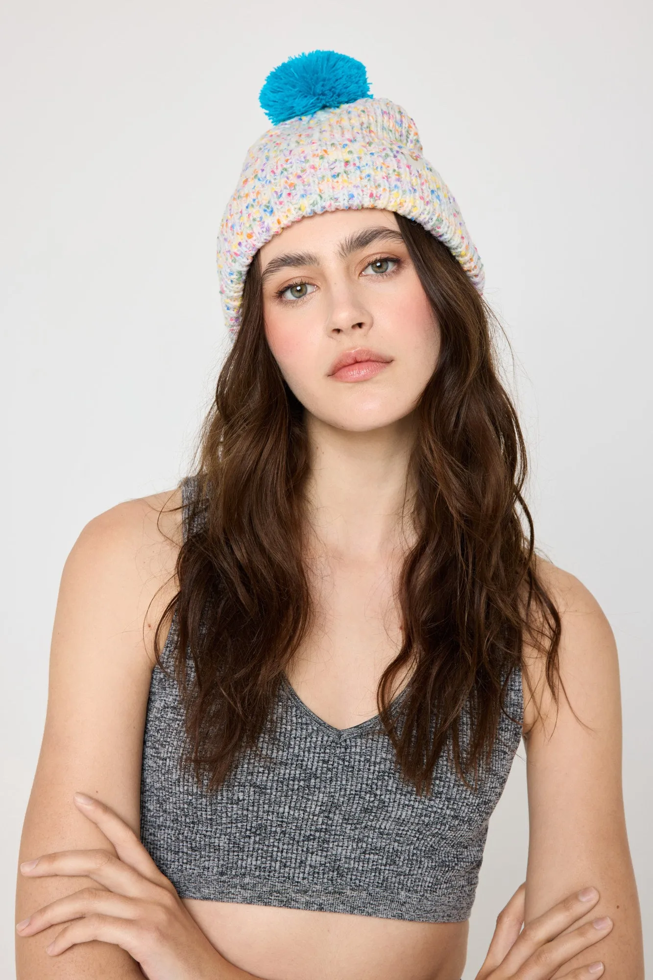 Peace Pompom Beanie