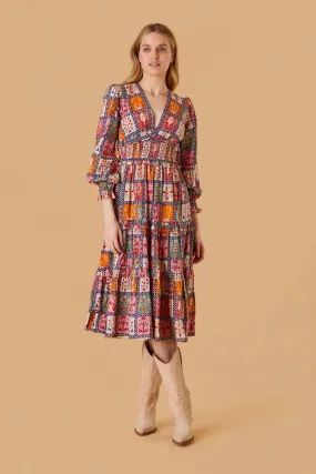 Sloan Dress (Garvest Grid)