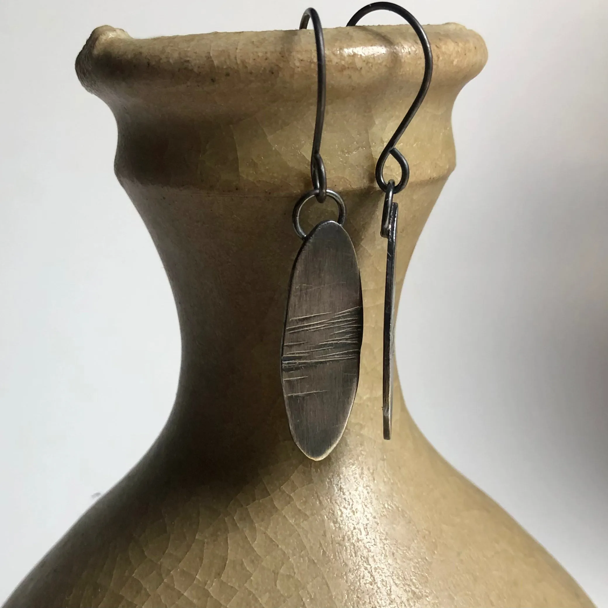 Textured Oval Earrings