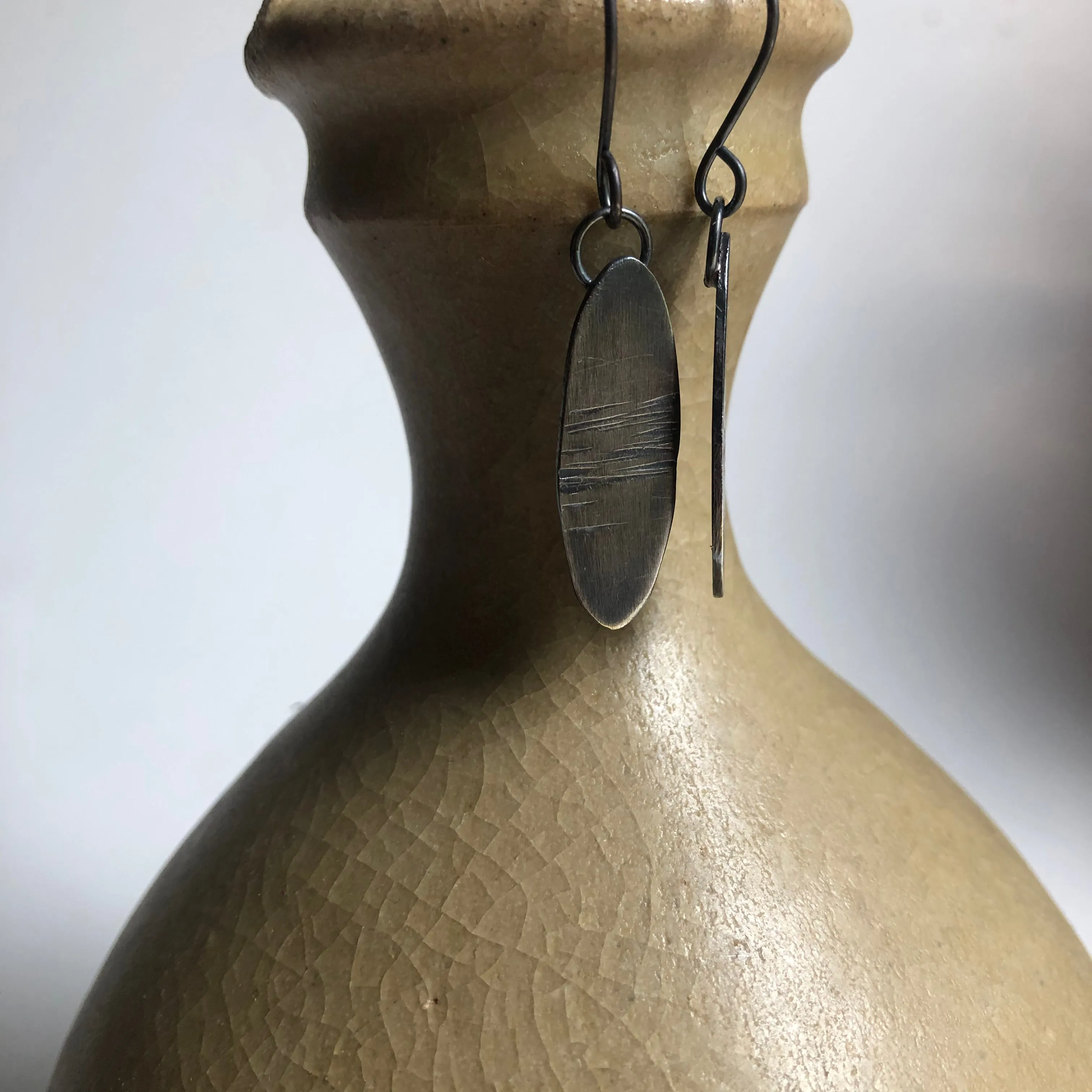 Textured Oval Earrings