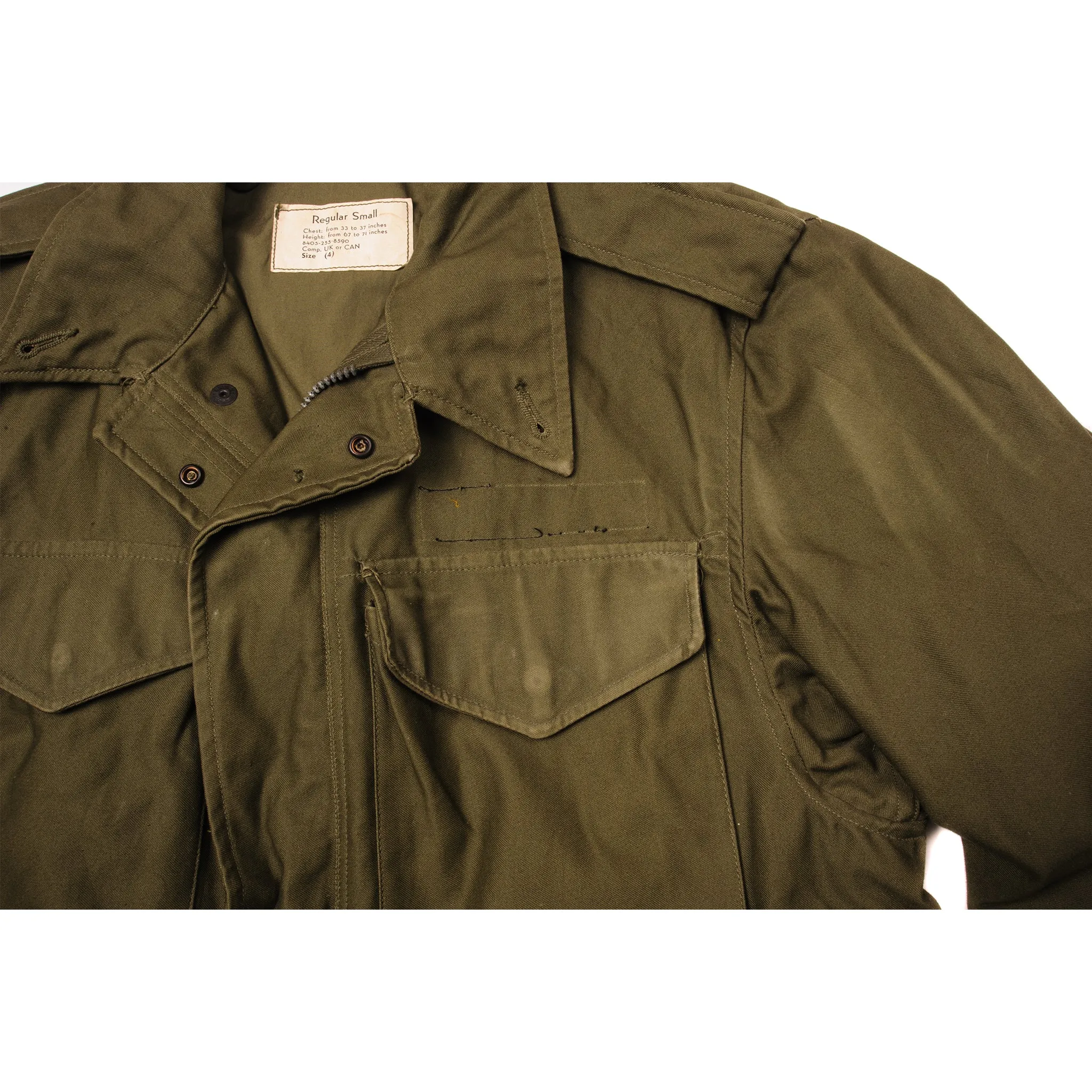 VINTAGE US ARMY M-1951 M51 FIELD JACKET 1962 VIETNAM WAR SIZE SMALL REGULAR