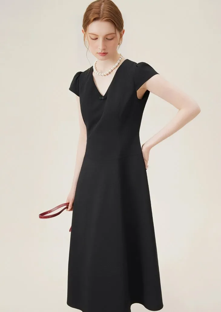 WAIST CINCH MIDI DRESS