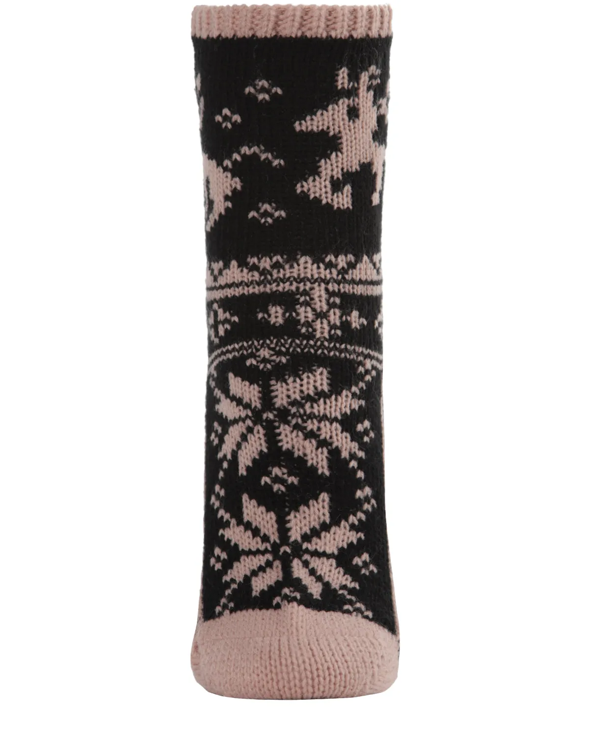 Women's Embroidered Reindeer Sweater Knit Crew Socks